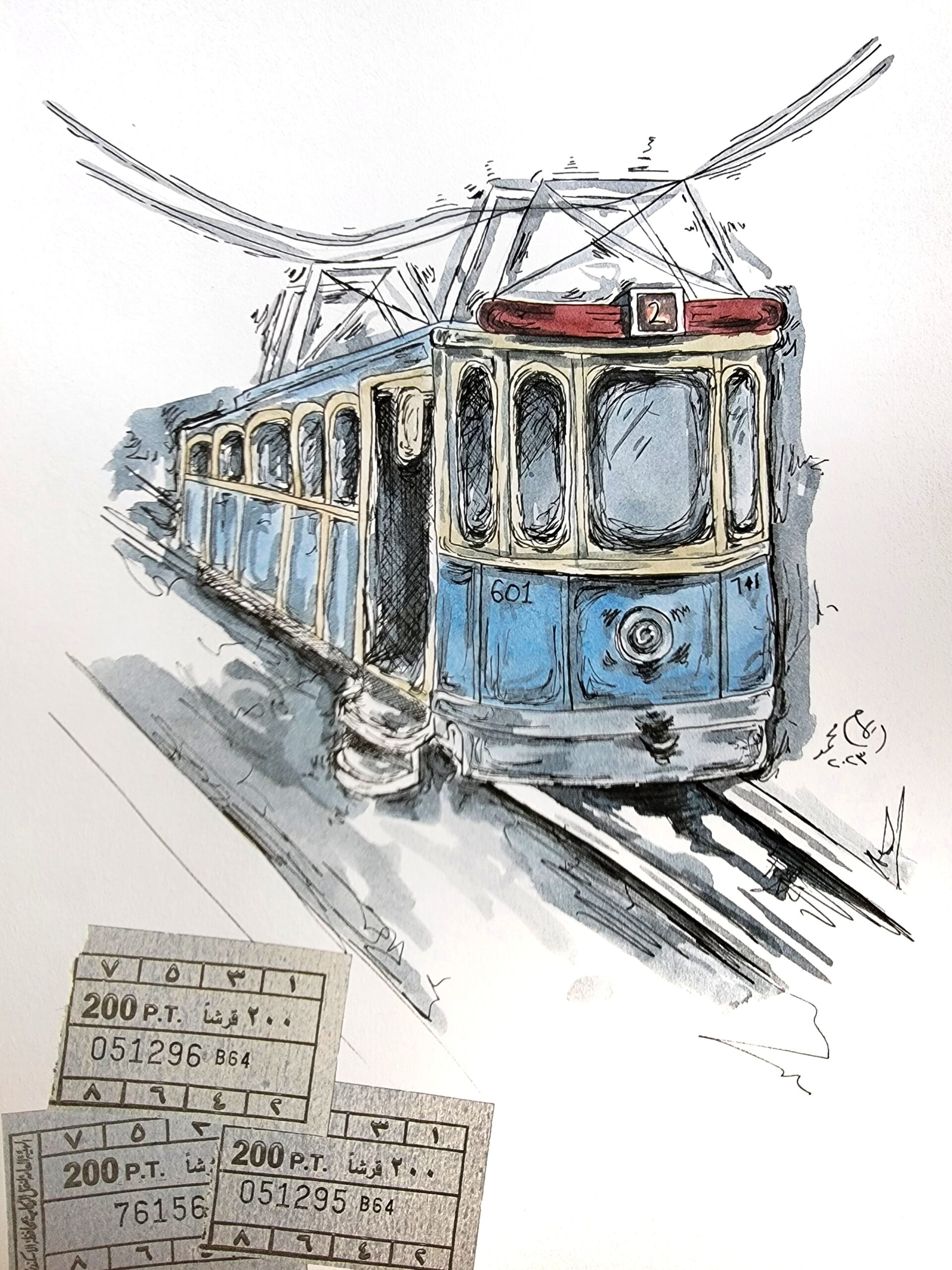 Tram blue(20x30)